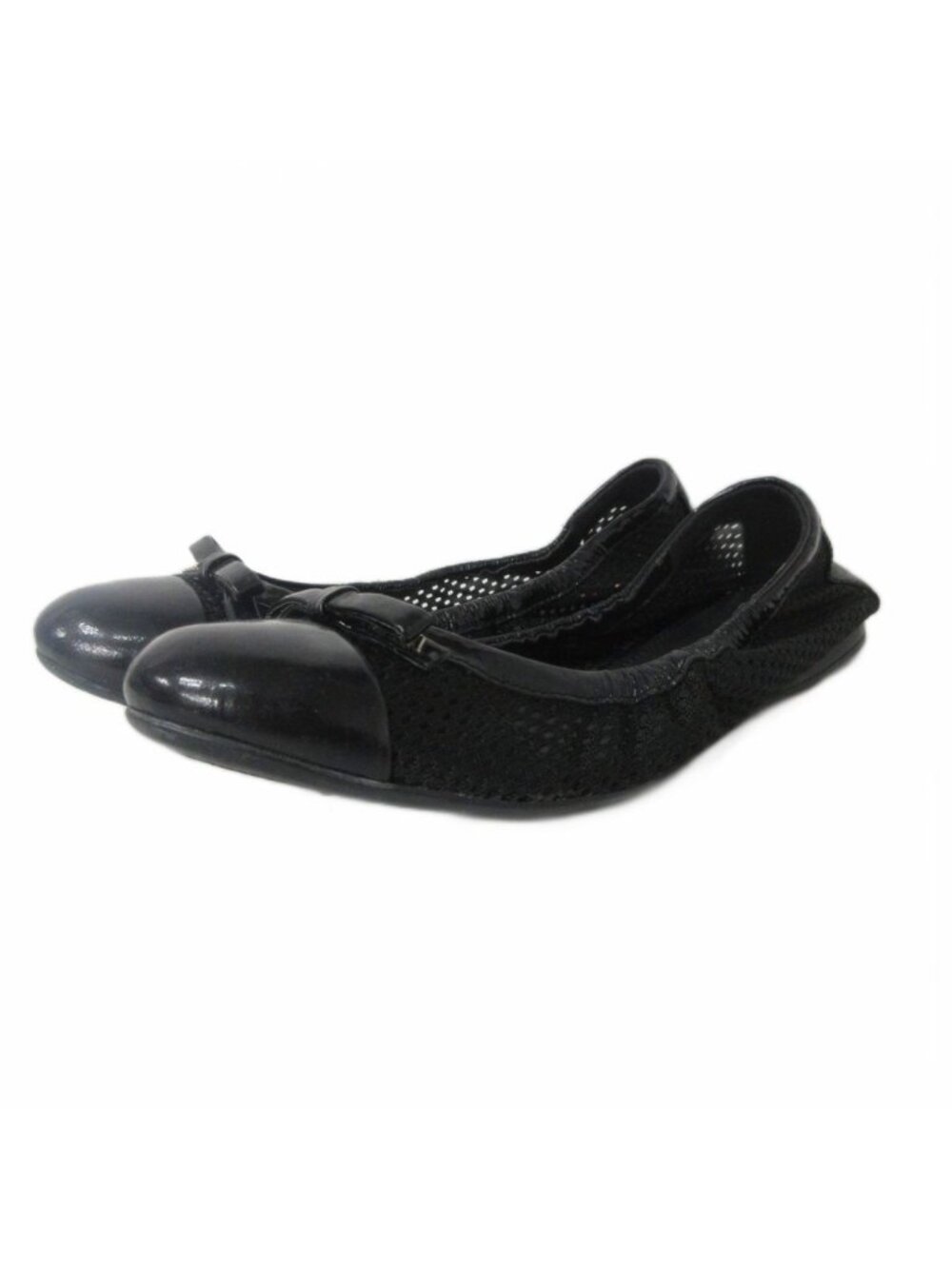 Prada Ballet Shoes Mesh Paneled Design Flat Black Mnk 11